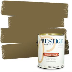 imagePRESTIGE Paints Interior Paint and Primer In One 1Gallon Flat Comparable Match of Sherwin Williams Fervent BrassSW6412PCM
