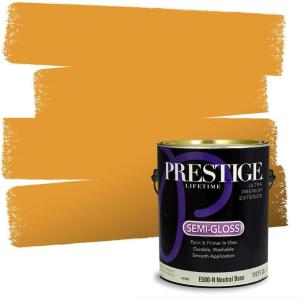 imagePRESTIGE Paints Interior Paint and Primer In One 1Gallon Flat Comparable Match of Sherwin Williams Fervent BrassSW6678PCM