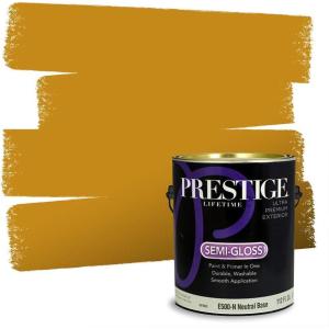 imagePRESTIGE Paints Interior Paint and Primer In One 1Gallon Flat Comparable Match of Sherwin Williams Fervent BrassSW6692PCM