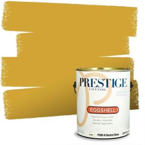 imagePRESTIGE Paints Interior Paint and Primer In One 1Gallon Flat Comparable Match of Sherwin Williams Fervent BrassSW6698PCM