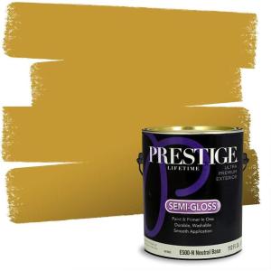 imagePRESTIGE Paints Interior Paint and Primer In One 1Gallon Flat Comparable Match of Sherwin Williams Fervent BrassSW6699PCM