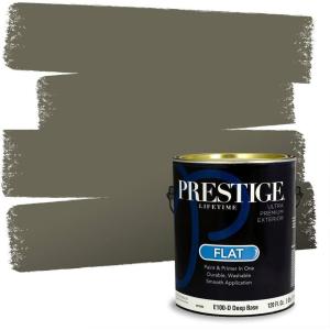 imagePRESTIGE Paints Interior Paint and Primer In One 1Gallon Flat Comparable Match of Sherwin Williams Frosty WhiteSW6166PCM