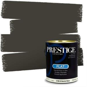imagePRESTIGE Paints Interior Paint and Primer In One 1Gallon Flat Comparable Match of Sherwin Williams Frosty WhiteSW6174PCM