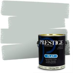 imagePRESTIGE Paints Interior Paint and Primer In One 1Gallon Flat Comparable Match of Sherwin Williams Frosty WhiteSW6211PCM