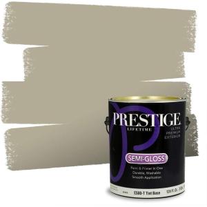 imagePRESTIGE Paints Interior Paint and Primer In One 1Gallon Flat Comparable Match of Sherwin Williams Frosty WhiteSvelte Sage