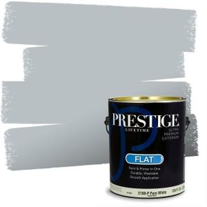 imagePRESTIGE Paints Interior Paint and Primer In One 1Gallon Flat Comparable Match of Sherwin Williams Ice CubeSW6247PCM