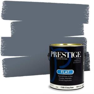 imagePRESTIGE Paints Interior Paint and Primer In One 1Gallon Flat Comparable Match of Sherwin Williams Ice CubeSW6250PCM