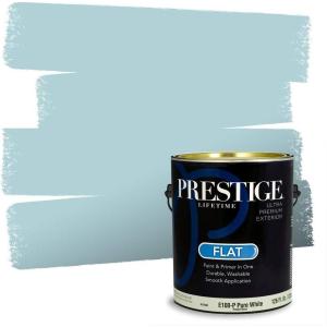 imagePRESTIGE Paints Interior Paint and Primer In One 1Gallon Flat Comparable Match of Sherwin Williams Languid BlueSW6492PCM