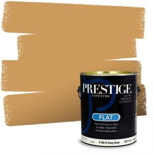 imagePRESTIGE Paints Interior Paint and Primer In One 1Gallon Flat Comparable Match of Sherwin Williams SequinButternut