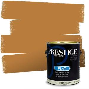 imagePRESTIGE Paints Interior Paint and Primer In One 1Gallon Flat Comparable Match of Sherwin Williams SequinCrisp Linen