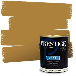 imagePRESTIGE Paints Interior Paint and Primer In One 1Gallon Flat Comparable Match of Sherwin Williams SequinNankeen