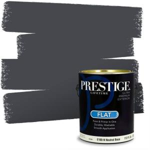 imagePRESTIGE Paints Interior Paint and Primer In One 1Gallon Flat Comparable Match of Sherwin Williams Site WhiteSW7076PCM