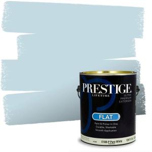 imagePRESTIGE Paints Interior Paint and Primer In One 1Gallon Flat Comparable Match of Sherwin Williams Soothing WhiteSW6505PCM