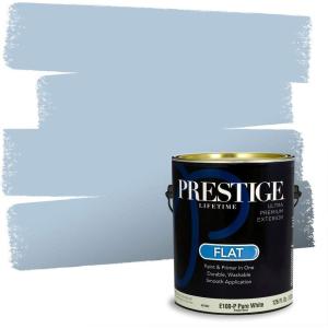 imagePRESTIGE Paints Interior Paint and Primer In One 1Gallon Flat Comparable Match of Sherwin Williams Soothing WhiteSW6527PCM