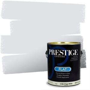 imagePRESTIGE Paints Interior Paint and Primer In One 1Gallon Flat Comparable Match of Sherwin Williams Soothing WhiteSW6532PCM