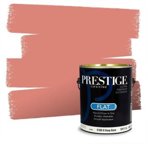 imagePRESTIGE Paints Interior Paint and Primer In One 1Gallon Flat Comparable Match of Valspar Antique CoralAmber Rose