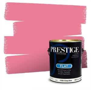 imagePRESTIGE Paints Interior Paint and Primer In One 1Gallon Flat Comparable Match of Valspar Cosmic PinkGrand Hotel Geranium Pink