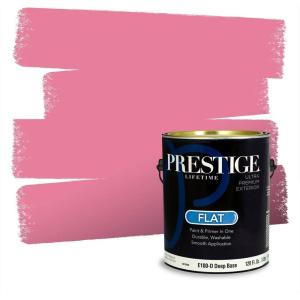 imagePRESTIGE Paints Interior Paint and Primer In One 1Gallon Flat Comparable Match of Valspar Cosmic PinkIced Berry