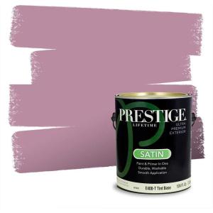 imagePRESTIGE Paints Interior Paint and Primer In One 1Gallon Flat Comparable Match of Valspar Cosmic PinkIris Reverle