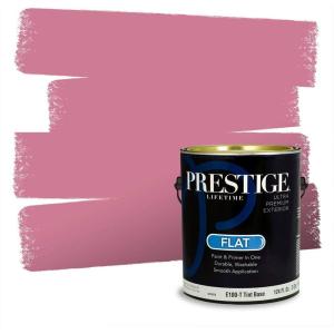 imagePRESTIGE Paints Interior Paint and Primer In One 1Gallon Flat Comparable Match of Valspar Cosmic PinkPeruvian Pom Pom