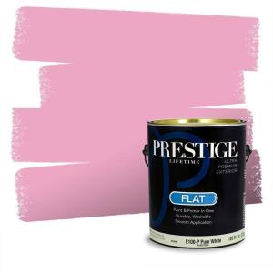 imagePRESTIGE Paints Interior Paint and Primer In One 1Gallon Flat Comparable Match of Valspar Cosmic PinkPink Frenzy