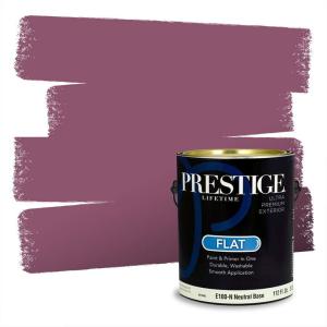 imagePRESTIGE Paints Interior Paint and Primer In One 1Gallon Flat Comparable Match of Valspar Cosmic PinkPlum Berry
