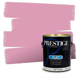 imagePRESTIGE Paints Interior Paint and Primer In One 1Gallon Flat Comparable Match of Valspar Cosmic PinkPolka Pink