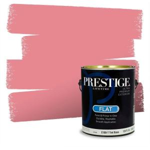 imagePRESTIGE Paints Interior Paint and Primer In One 1Gallon Flat Comparable Match of Valspar Cosmic PinkPoppy Field