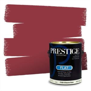 imagePRESTIGE Paints Interior Paint and Primer In One 1Gallon Flat Comparable Match of Valspar Cosmic PinkRadiant Red