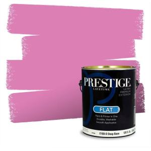 imagePRESTIGE Paints Interior Paint and Primer In One 1Gallon Flat Comparable Match of Valspar Cosmic PinkRaspberry Sorbet