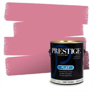 imagePRESTIGE Paints Interior Paint and Primer In One 1Gallon Flat Comparable Match of Valspar Cosmic PinkReflecting Rose