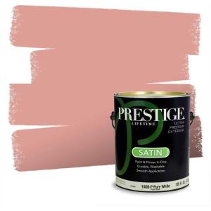 imagePRESTIGE Paints Interior Paint and Primer In One 1Gallon Flat Comparable Match of Valspar Cosmic PinkSalmon Run