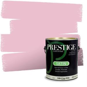 imagePRESTIGE Paints Interior Paint and Primer In One 1Gallon Flat Comparable Match of Valspar Cosmic PinkSavvy Pink