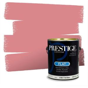 imagePRESTIGE Paints Interior Paint and Primer In One 1Gallon Flat Comparable Match of Valspar Cosmic PinkStrawberry Pink