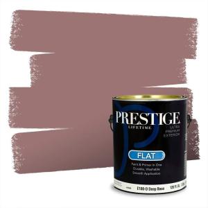 imagePRESTIGE Paints Interior Paint and Primer In One 1Gallon Flat Comparable Match of Valspar Cosmic PinkSumac Berry