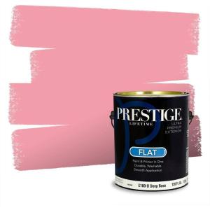 imagePRESTIGE Paints Interior Paint and Primer In One 1Gallon Flat Comparable Match of Valspar Cosmic PinkSweet Sixteen
