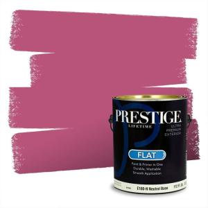 imagePRESTIGE Paints Interior Paint and Primer In One 1Gallon Flat Comparable Match of Valspar Cosmic PinkVery Berry