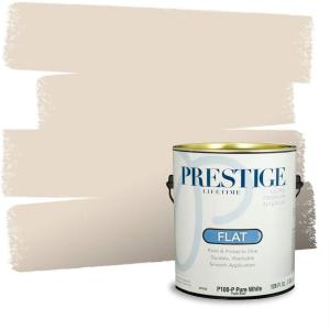 imagePRESTIGE Paints Interior Paint and Primer In One 1Gallon Flat Comparable Match of Valspar Homestead Resort Buff