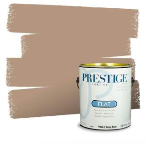 imagePRESTIGE Paints Interior Paint and Primer In One 1Gallon Flat Comparable Match of Valspar Hotel St Francis Fawn