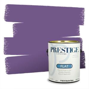imagePRESTIGE Paints Interior Paint and Primer In One 1Gallon Flat Comparable Match of Valspar Purple Royalty