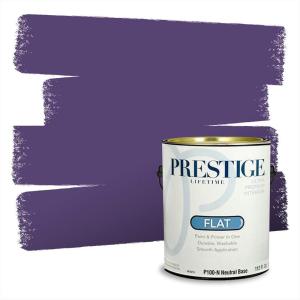 imagePRESTIGE Paints Interior Paint and Primer In One 1Gallon Flat Comparable Match of Valspar Sumptuous Purple