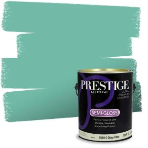imagePRESTIGE Paints Interior Paint and Primer In One 1Gallon Satin Comparable Match of Sherwin Williams AqueductLarchmere