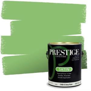 imagePRESTIGE Paints Interior Paint and Primer In One 1Gallon Satin Comparable Match of Sherwin Williams AqueductLaudable Lime