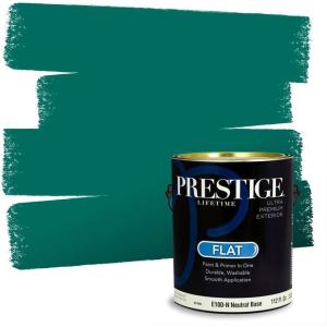 imagePRESTIGE Paints Interior Paint and Primer In One 1Gallon Satin Comparable Match of Sherwin Williams AqueductPoseidon