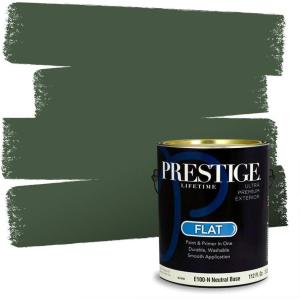 imagePRESTIGE Paints Interior Paint and Primer In One 1Gallon Satin Comparable Match of Sherwin Williams Kale GreenSW6440PCM