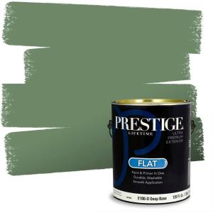 imagePRESTIGE Paints Interior Paint and Primer In One 1Gallon Satin Comparable Match of Sherwin Williams Kale GreenSW6452PCM