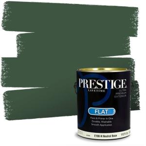 imagePRESTIGE Paints Interior Paint and Primer In One 1Gallon Satin Comparable Match of Sherwin Williams Kale GreenSW6461PCM