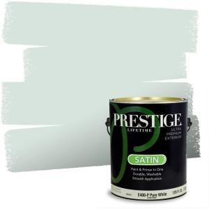 imagePRESTIGE Paints Interior Paint and Primer In One 1Gallon Satin Comparable Match of Sherwin Williams Kale GreenSW6462PCM