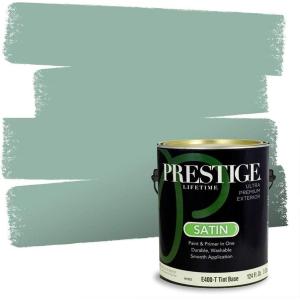 imagePRESTIGE Paints Interior Paint and Primer In One 1Gallon Satin Comparable Match of Sherwin Williams Kale GreenSW6465PCM