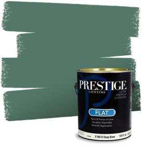 imagePRESTIGE Paints Interior Paint and Primer In One 1Gallon Satin Comparable Match of Sherwin Williams Kale GreenSW6467PCM